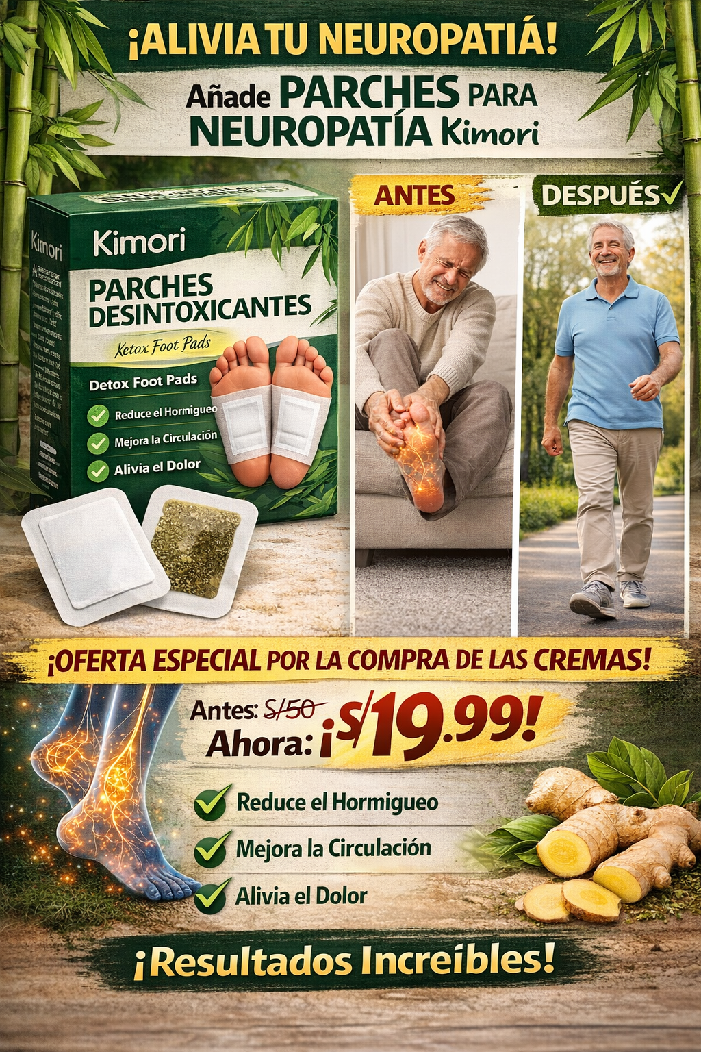 🌿 PARCHES DESINTOXICANTES PARA NEUROPATÍA🌿